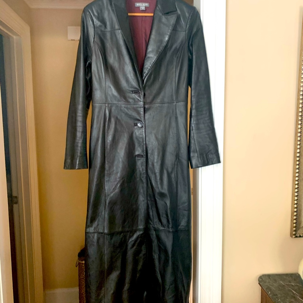 Leather coat